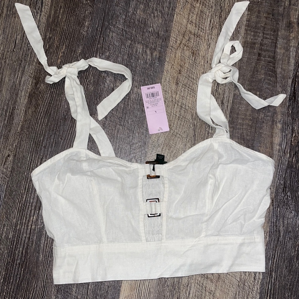 White crop top